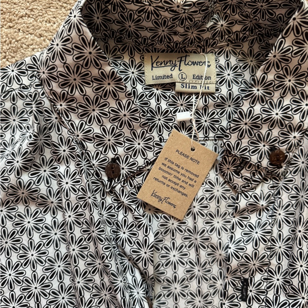 Kenny Flowers Monochrome Floral Men's Shirt